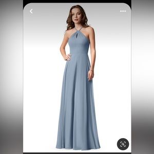 Azazie Genevieve dress in dusty blue